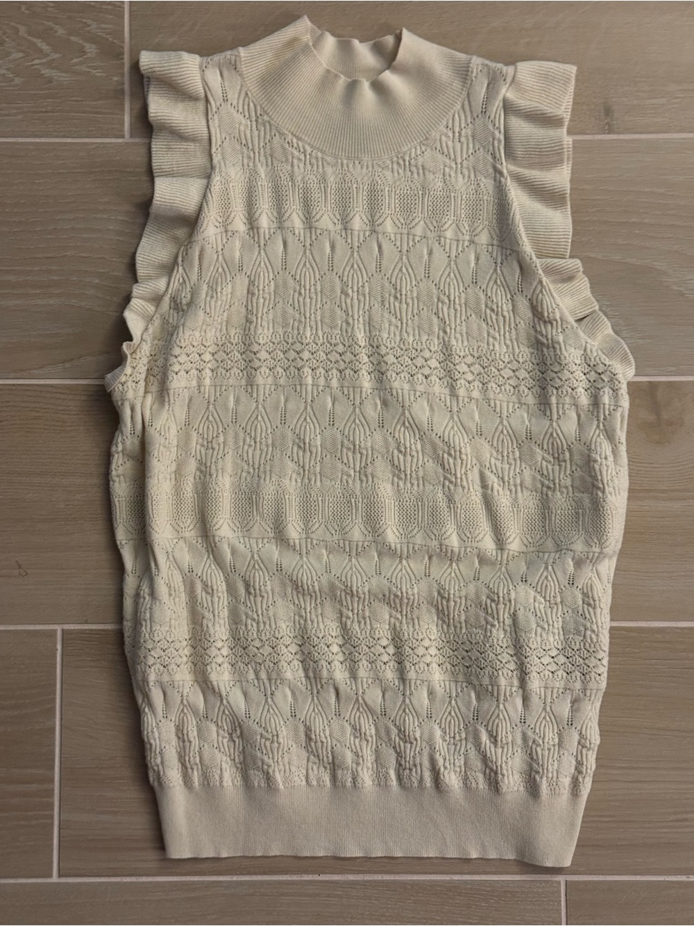 Textured Knit Mock Neck Top